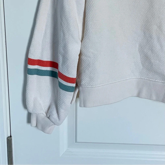 Madewell MWL Airyterry Hoodie Sweatshirt: Stripe-Sleeve Edition 29794 - Picture 5 of 16